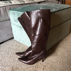 Via Spiga Dacia Brown Tall Leather Boots Size 6